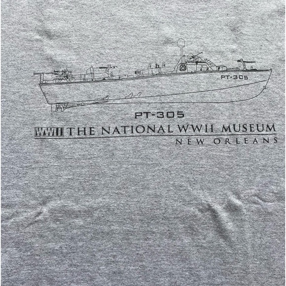 WW2 National Museum Grey Men’s Large T-Shirt - Picture 3 of 8